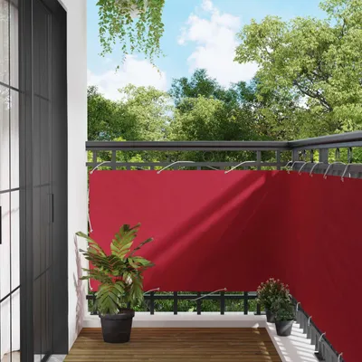 Produktbild von "2026 Moderne"Balkonsichtschutz（1 pc) elegante - Sichtschutzzaun/Zaunblende - Rot 90x200cm Oxford-Stoff - Balkonsichtschutz BestMöbel 894238