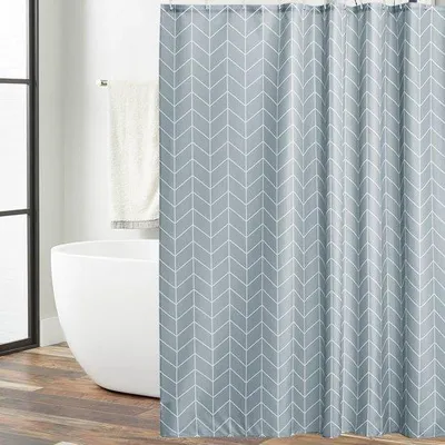 Produktbild von Azomor® Weißes Wasserfestes Duschvorhang 180x200 cm mit Antibakteriellen Eigenschaften