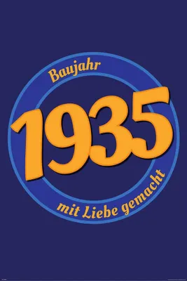 Produktbild von Geburtstagsposter - Poster - 1935 - Mit Liebe + Ü-Poster