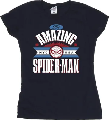 Produktbild von Marvel - "NYC Amazing" T-Shirt für Damen BI39793 (L) (Marineblau)