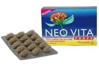 Produktbild von NEOVITA FORTE Nahrungsergänzungsmittel mit Ginseng, Ginkgo und Johanniskraut, 45 Tabletten