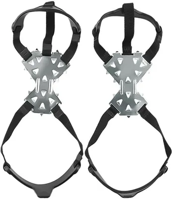 Immagine prodotto di Scarpe da ghiaccio con punte antiscivolo, 11 punte, impugnature portatili per una maggiore aderenza, ideali per escursioni e trekking