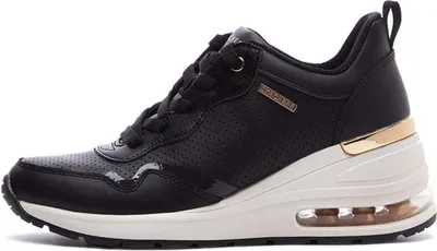 Image de Skechers Sneakers 155399-BLK in Black Duraleather/Leather Trim color size 39