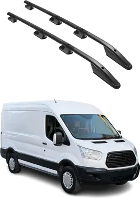 Image de Barres de toit longitudinales pour Ford Transit 2014-2025 L2 Aluminium Noir