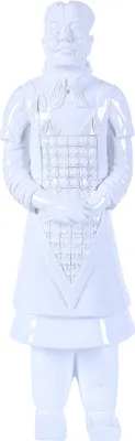 Obrázek produktu pro Fine Asianliving Terakotový bojovník Generál Bílý Š17xH15xV48cm