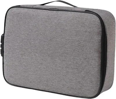 Image de Organisateur de documents de voyage avec serrure à combinaison - Largeur : 37 cm - Couleur : Gris