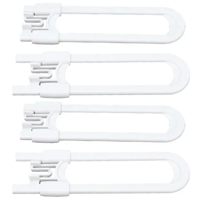 Produktbild von 4pcs Schrankgriff Schlösser U Form Schiebe Kind Sicherheit Kunststoffschloss für Griffe Türen