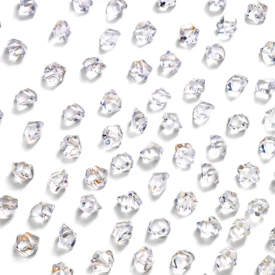 400 Acryl-Dekodiamanten, transparent, 14 x 11 mm, Dekosteine