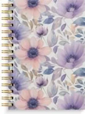 Image de Burde Notizbuch A5 lilas fleurs
