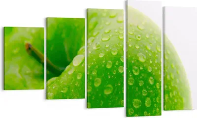 Produktbild von Bild auf Leinwand - Leinwandbild - Apfel Obst Vitamin Gesundheit - 100x60cm - Wand Bild - Wanddeko - Leinwanddruck - Bilder - Kunstdruck - Wanddekoration - Leinwand bilder - Wandkunst - EG100x60-1335