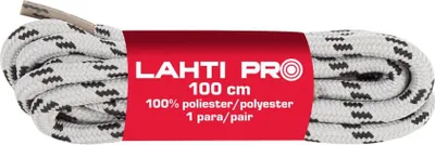 Produktbild von Runde Schnürsenkel Grau-Schwarz L904040P, 10 Paar, 100cm, Lahti