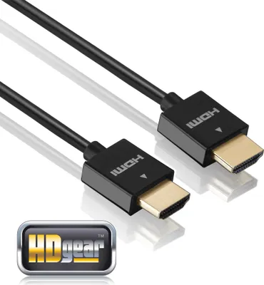 Immagine prodotto di Cavo HDMI ad alta velocità 1.4 "slim" con Ethernet, 2,0 m, connettore A -> connettore A, nero