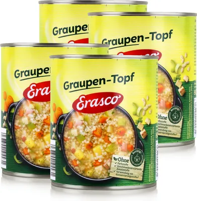 Produktbild von Erasco Graupen-Topf 800g Fertigessen (4er Pack)