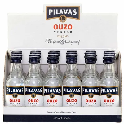 Produktbild von Ouzo Pilavas Nektar 40% 24x 0,05l Pilavas
