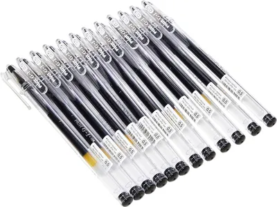 Produktbild von Pilot Kugelschreiber mit ergonomischem Griff, 0,5 mm - Set mit 12 Stück - Schreibspitze 0,3 mm, Linienbreite 0,3 mm, 12 Stück, schwarz