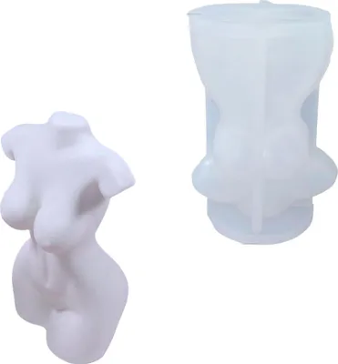 Immagine prodotto di Stampo per candele in silicone per sapone, corpo di donna con seno grande, 106 x 72 x 57 mm, 90 ml