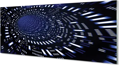 Produktbild von Glasbilder 125x50 Wandkunst Blue tunnel 3d