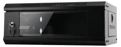 Produktbild von Serverschrank - 4U Wandmontage-Netzwerkschrank - Abschließbare Glastür - Legierter Stahl - Für IT- und A/V-Geräte
