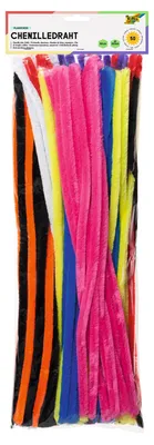 Chenilledraht 50 Stück, 10 Farben, 20 mm Ø, 50 cm lang