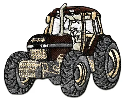 Obrázek produktu pro Traktor Kinder - nášivka, nažehlovací nášivka, nažehlovací nášivka, nášivky, k nažehlení, velikost: 6,5 x 5 cm