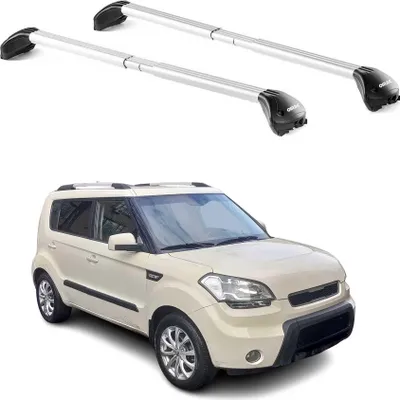 Produktbild von Dachträger Grundtäger für Kia Soul 2008-2013 5 tür 100kg Alu Silber 2 tlg ABE