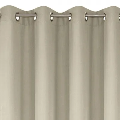 Zdjęcie produktu dla Eurofirany 404673, Przezroczysty, Beżowy, Monochromatyczny, Poliester, Oczko, 140 g/m²
