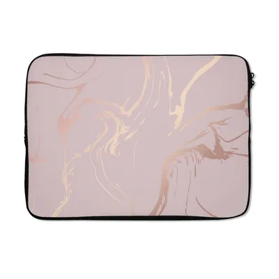 Produktbild von MuchoWow® Laptop Hülle 13 Zoll Marmor - Roségold - Linie Laptoptasche - Laptophülle - Sleeve - Rundumschutz