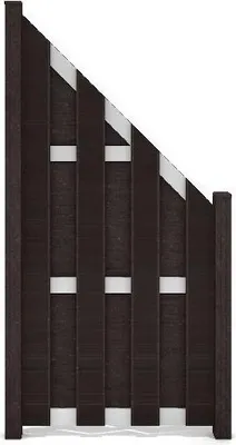 A single fence panel with a sloped top, set against a white background.