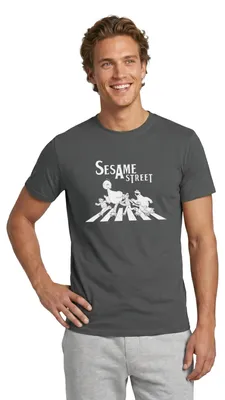 Produktbild von Spreadshirt Sesamstraße Zebrastreifen Klassiker Männer T-Shirt, S, Anthrazit
