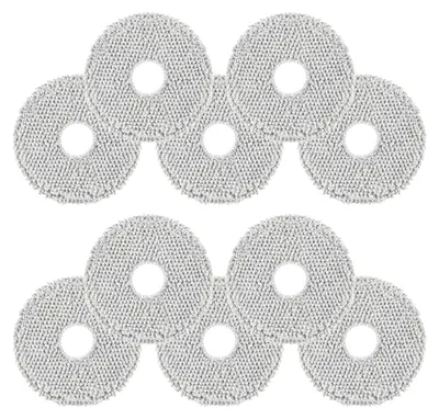 Produktbild von 10 Stück Wischmopp für Dreame L10s Pro Ultra Heat/X40 Ultra/L10s Ultra/ L20 Ultra/für ECOVACS DEEBOT T30 Saugroboter,Mikrofaser Weich Waschbar und Wiederverwendbar Ersatz Wischtücher Mop