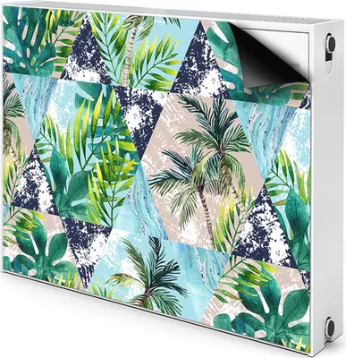 Produktbild von Magnet Heizkörperabdeckung Heizkörperverkleidung Verkleidung Abdeckung 80x60 cm  - Tropisch, Mosaik