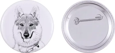 Produktbild von Tschechoslowakischer Wolfhund - Anstecknadel mit Ihrem Hund, fügen Sie Ihr eigenes Foto hinzu, Marke Art-Dog