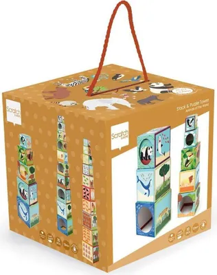 Produktbild von SCRATCH - Stapelspiel Pyramide Zootiere