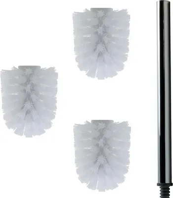 Produktbild von Daloual 3 x Bürstenkopf Weiß Ø 8 cm Griff 26 cm