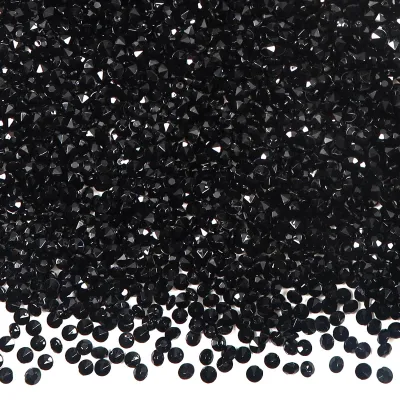 Acryl-Diamanten 3 mm, 5000 Stück, schwarz, für Tischdeko