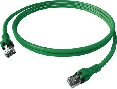 Immagine prodotto di Cavo patch EasyLan DualBoot PushPull IP20, Cat.6A (Classe EA), S/FTP, verde, 3 m