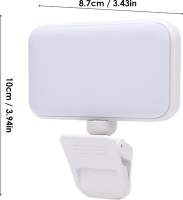 Obrázok produktu pre Prenosné LED osvetlenie telefónu, nastaviteľná jasnosť, osvetlenie pre videokonferencie s klipom pre živé streamovanie fotografií, biele