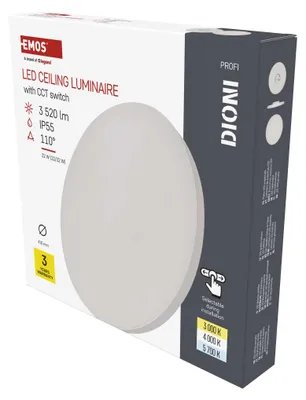 LED přisazené svítidlo DIONI kruhové, bílé, 32W, se změnou CCT