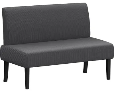 Productafbeelding van Bank Sofa Loungebank - 2-zits - Corduroy - Grijs - 109,5 x 48,5 cm - Voor woonkamer en kantoor