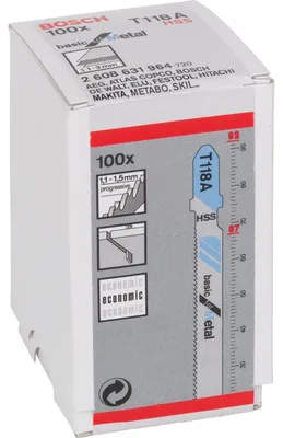 Produktbild von Stichsägeblatt T 118 A Basic for Metal, 100er-Pack