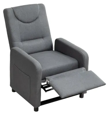 Image de Fauteuil lounge, inclinaison réglable, design moderne, gris
