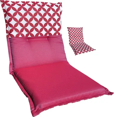 Obrázek produktu pro Oboustranná matrace 100x45x5 cm polštář na křeslo a židli s nízkým opěradlem 2863402 - měkká a pohodlná, červená
