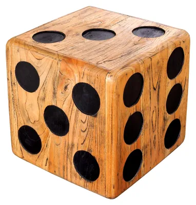 Produktbild von Würfelhocker Cube 41cm aus Natur-Mindiholz, stapelbar