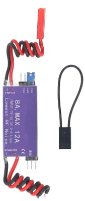 Zdjęcie produktu dla Moduł regulatora napięcia UBEC, 5V, 6V, 7,4V, 8A, wyjście 7V-25,5V, kompatybilny z akumulatorami LiPo 2-6S (6-16 ogniw) i NiMH, płyta wejściowa do modeli zdalnie sterowanych (RC), w tym helikopterów