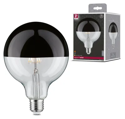 Productafbeelding van Paulmann LED Globe, 6,5 Watt, E27, reflector, zwart chroom, warm wit licht