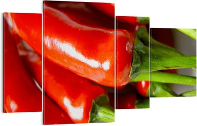 Produktbild von Bild auf Leinwand - Leinwandbild - Gemüse würzig Chili - 120x70cm - Wand Bild - Wanddeko - Leinwanddruck - Bilder - Kunstdruck - Wanddekoration - Leinwand bilder - Wandkunst - DL120x70-1135
