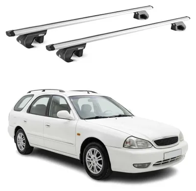 Image de Barres de toit transversales ABE pour Kia Clarus Break 1996-2001 Alu Gris 2x, Image générée par une IA