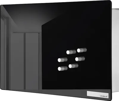 Produktbild von Blomus Schlüsselkasten, Glasmagnettafel Velio, Magnetwand, Schlüsselbrett, 20x30 cm, Schwarz, 65364