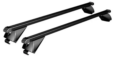 Produktbild von Universelle Querträger mit Schlössern, für Fahrzeuge mit bündigen Längsschienen (Flush Rails), 120 cm, 90 kg, schwarz