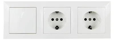 Productafbeelding van Stopcontact Schakelaar - Wandcontact - Apparaten Aansluiten - Twee Geaarde Uitgangen - 16A 250V - Wit